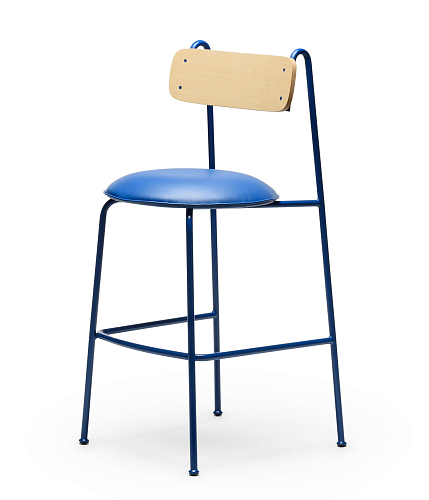 Lena SG-75 Blauer Eschenholz-Barhocker