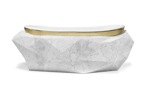 Edelstein-Kunstmarmor Badewanne