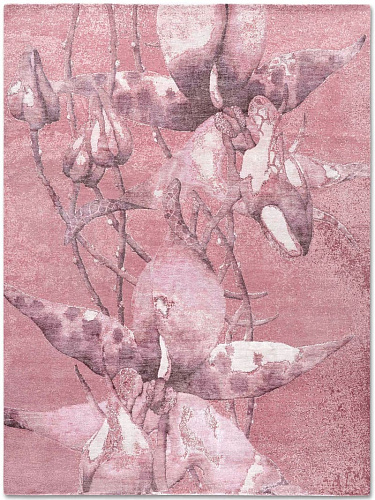 Orchid Old Rose auf Mattrosa Teppich