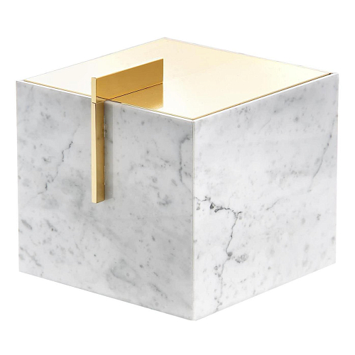 Carrara Marmor 24-Karat-Gold Schmuckschatulle