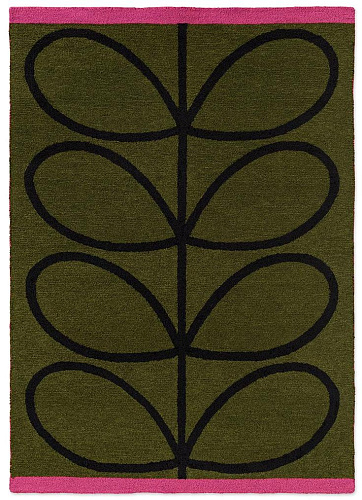 Linear Stem Olive Outdoor-Teppich