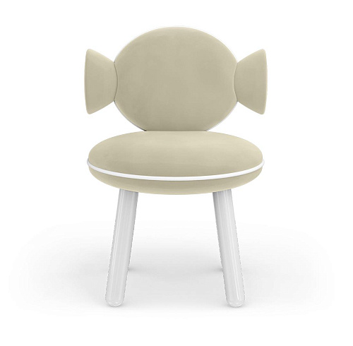 Lollipop cremefarbener Pouf‑Sessel