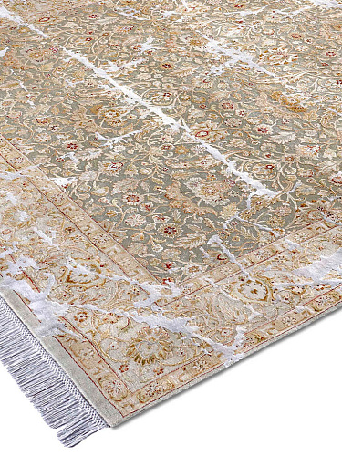 Cracks Blau‑Grau Original Teppich