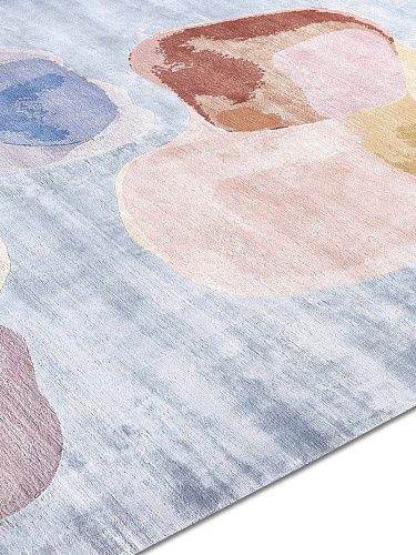 Pastel auf Hellblau Teppich
