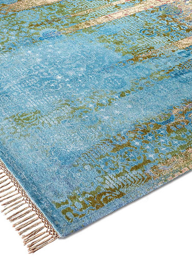 Woods Mehrfarbig auf Hellblau Teppich