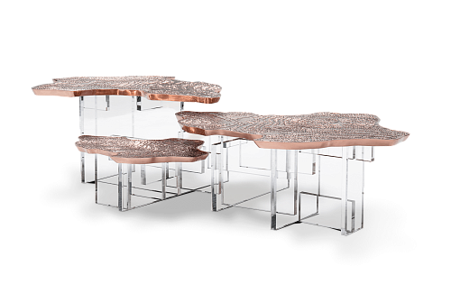 Caspian Kupfer Couchtisch