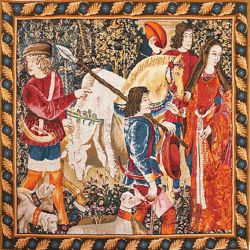 Wounded Unicorn Wandteppich