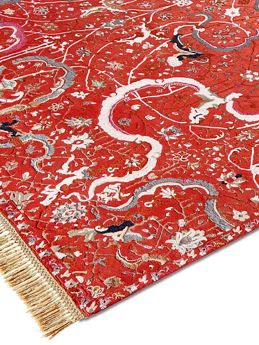 Tabriz Reverse Original auf Rot Teppich