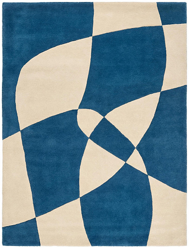 Rotating Forms Blue Teppich