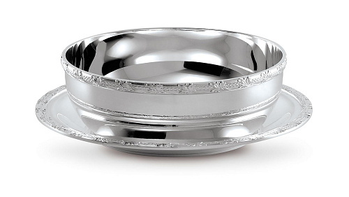 Royal silberne Finger‑Schale mit Unterteller