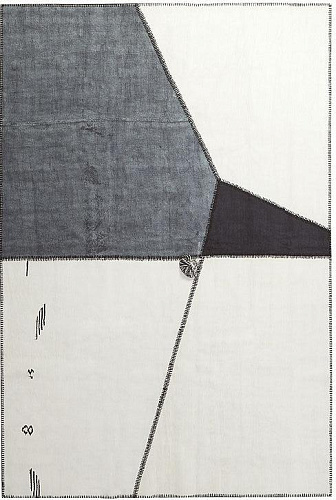 White-for-Three Patchwork-Hanfteppich