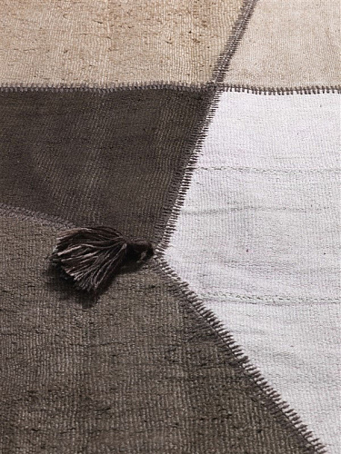 Erde Patchwork-Hanfteppich