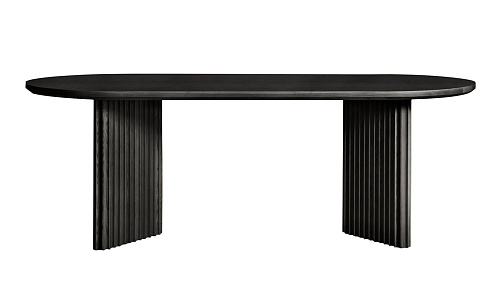 Basalto Schwarzer Esche‑Tisch