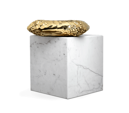 Megalith Carrara‑Beistelltisch
