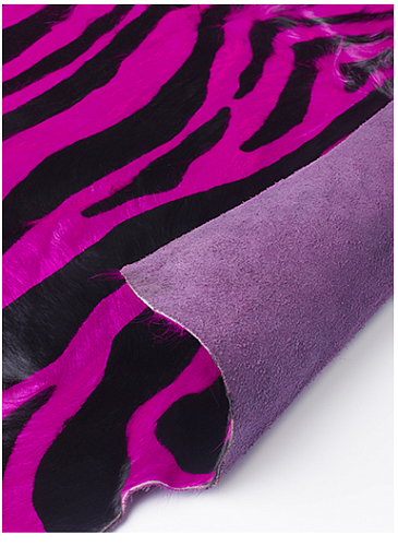 Pink Zebra Natur Kuhfell