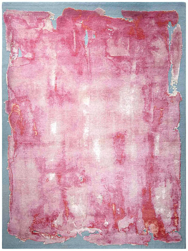 Mono Pink auf Hellem Blau Teppich