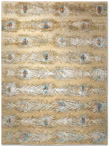 Feathers Lane Original auf Ex Light Blue Teppich