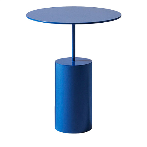 Cocktail Rund blauer Beistelltisch