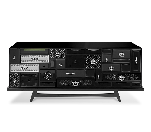 Miro Schwarzes Sideboard