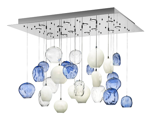 Blue Motion Murano-Glas-Kronleuchter
