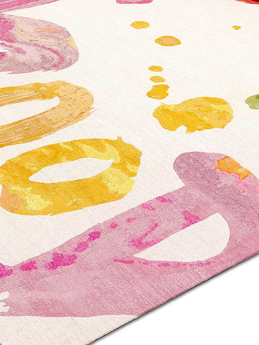 Handwriting Life Is Good Original auf Weiß Teppich