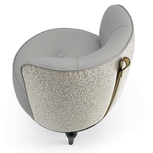 Weißer runder Loungesessel