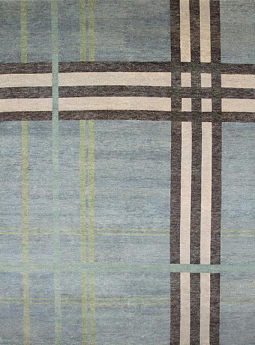 Handgeknüpfter Türkisch Kariert Teppich