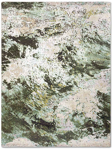 Waves Original auf Beige‑Olive Teppich