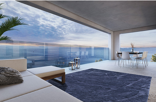 Modern Handgeknüpft Blau Teppich