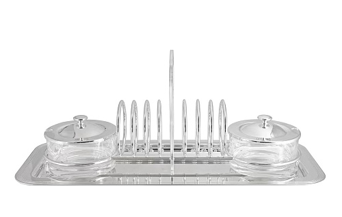 Silbernes Frühstücks‑Set