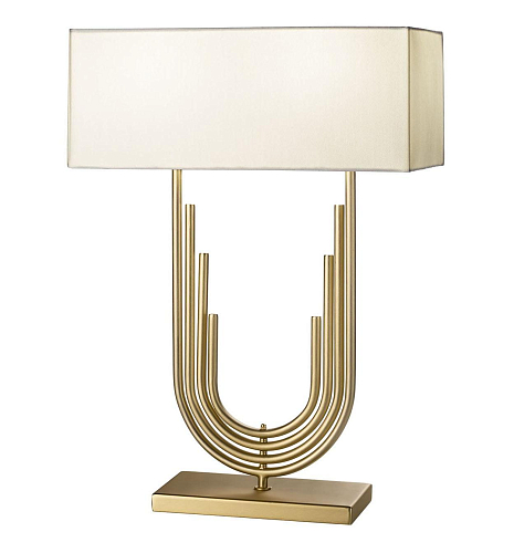 Neoklassische Tischlampe in Antikgoldoptik