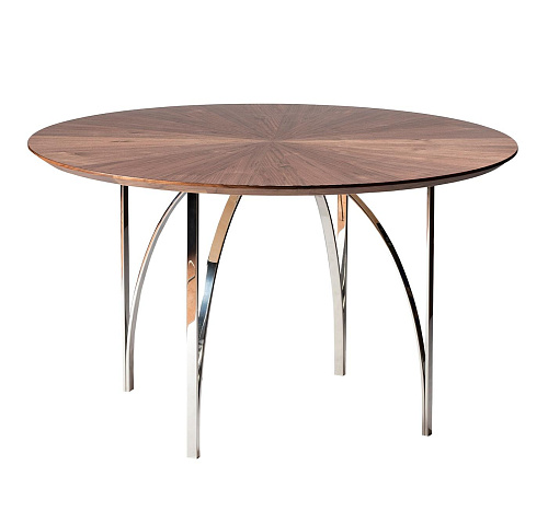 Runder Canaletto-Nussbaum-Esstisch