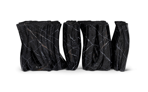 Monochrome Kunstmarmor Premium‑Sideboard