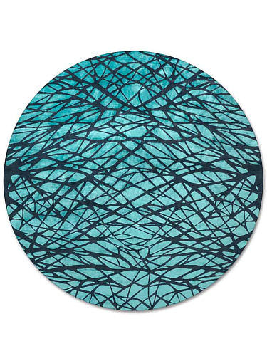 Dresden Turquoise auf Dunkeltürkis Teppich