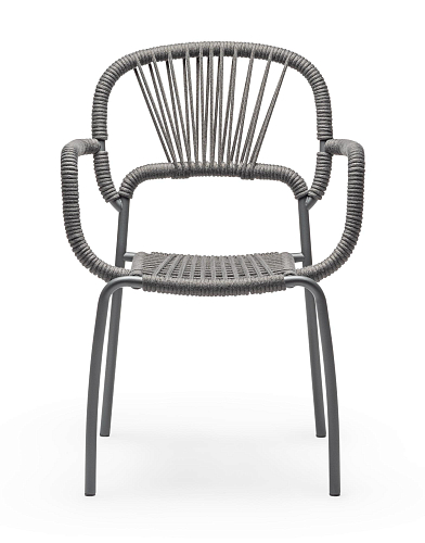 Moyo Grauer Outdoor-Stuhl (3er-Set)