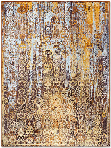 Woods Harvest Gold auf Hellblau Teppich