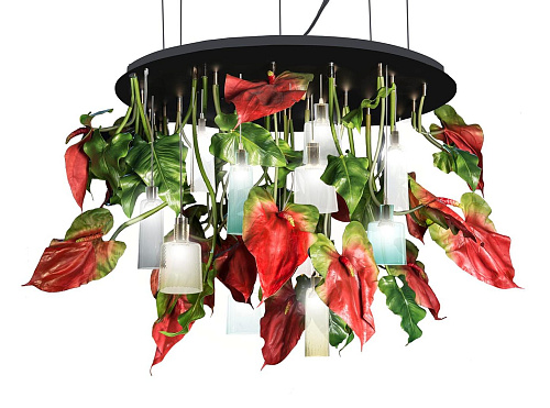 Red Anthurium Kronleuchter