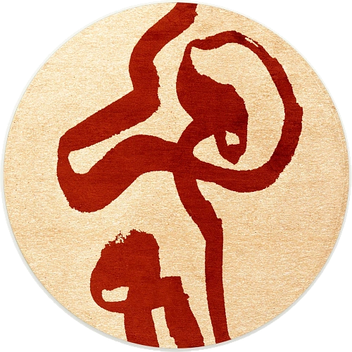 Imperial Red 9847 Runder Teppich