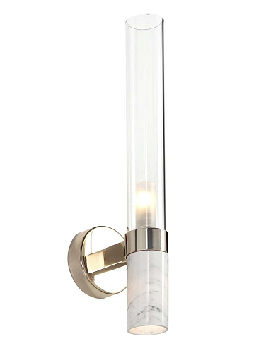 Carrara Marmor und Glas-Wandleuchte
