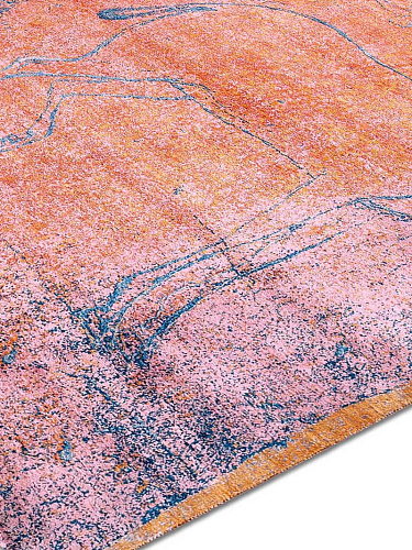 Antelope Blue on Copper Pink Teppich