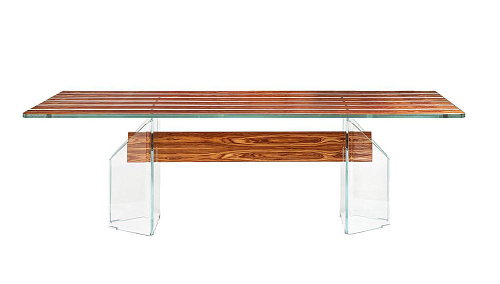 Parigi Holz & Glas Esstisch