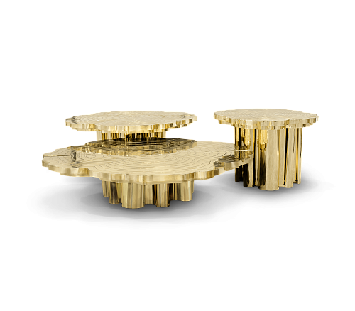 Fortuna Gold 3‑teiliges Couchtisch‑Set