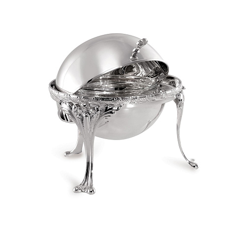 Versilberte Kaviarschale mit Deckel