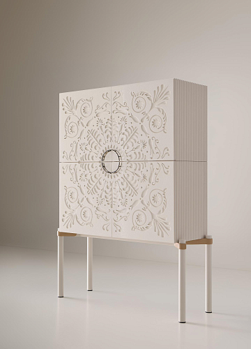 Alexandra Moderner Weißer Barschrank