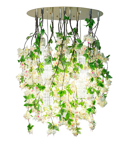 White Cascade Großer Kronleuchter