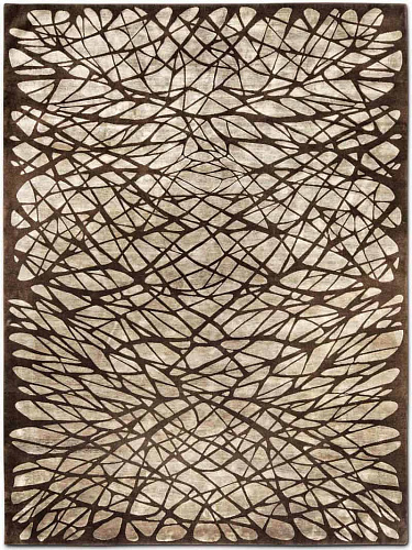 Dresden Brown Beige auf Braun Teppich