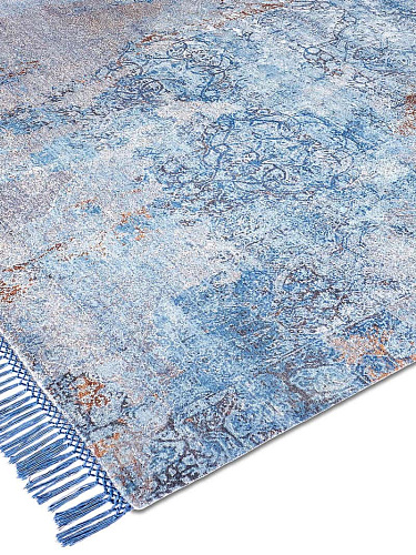 Ferahan Splash Faded Blue Teppich