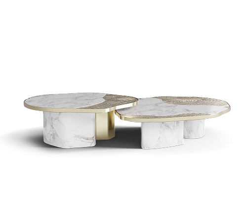 Athena Gold Marmor & Gold Tischset