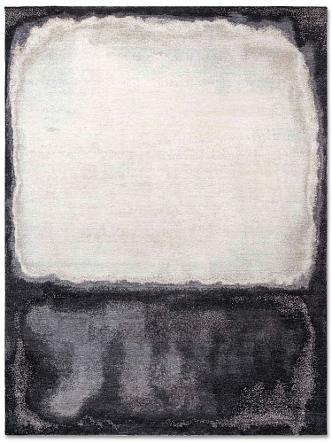 White Grey auf Schwarz Teppich
