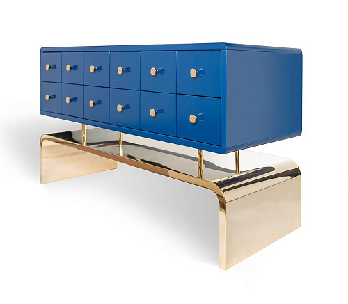 Auspicious Blue Getuffte Kommode